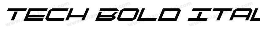 Tech Bold Italic字体转换